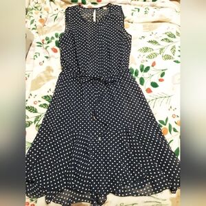 Tommy Hilfiger Navy Polka Dot Dress